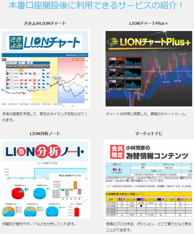 ヒロセ通商の本番口座で使える機能