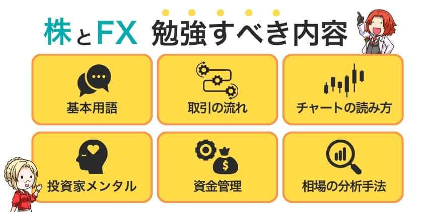 FXと株で共通して勉強すべき内容6つ