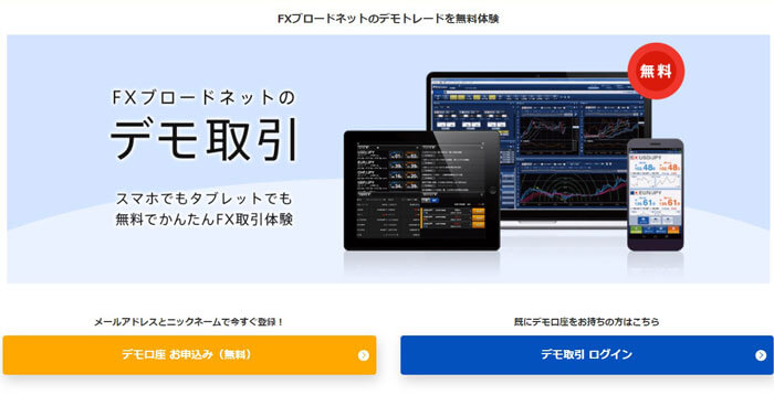FXブロードネット　デモトレード