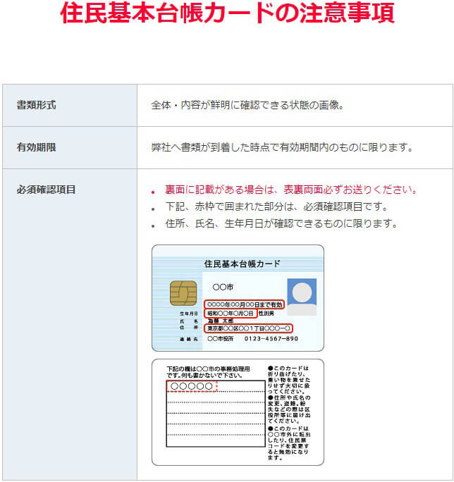 住民基本台帳カード